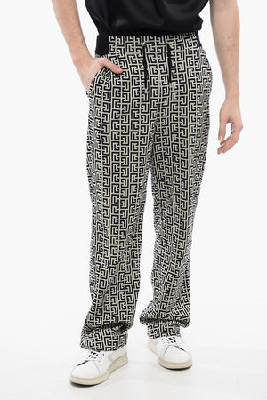 Joggers in Doppio Jersey con Motivo Monogram