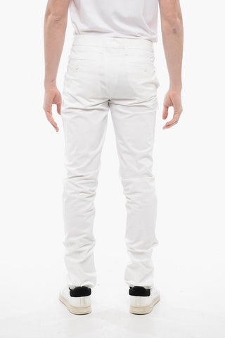 ID Pantaloni a Gamba Dritta in Cotone Stretch a Vita Regolare