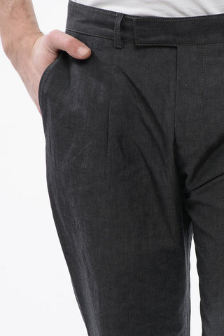 CC COLLECTION Cotton-blended Pants with Turn-up Hems