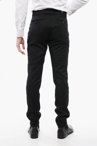 4-Pocketed Wool Pants with Belt Loops
