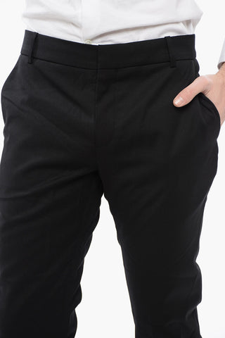 4-Pocketed Wool Pants with Belt Loops