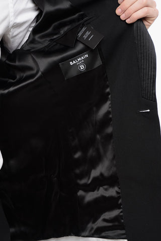 Blazer in Multitessuto con Dettaglio Tape
