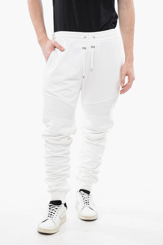 Brushed Cotton Biker Sweatpants with Cuffs