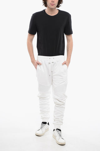 Brushed Cotton Biker Sweatpants with Cuffs