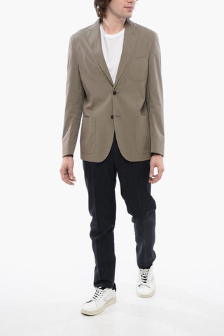 Blazer Sfoderato con Tasche a Toppa
