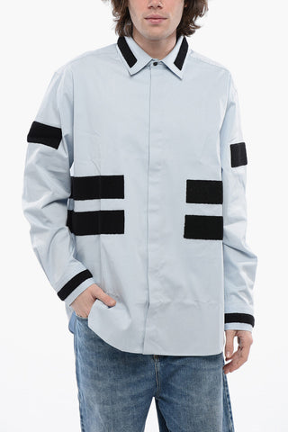 Twill Cotton Shirt with Velcro Patches