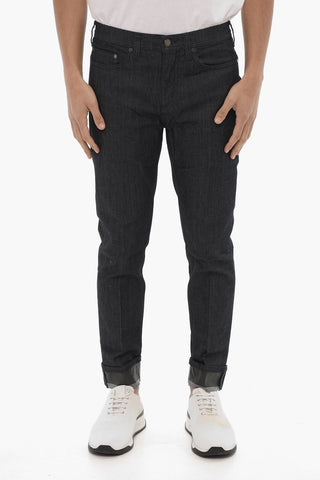Skinny Fit Jeans with Cuffed Hem