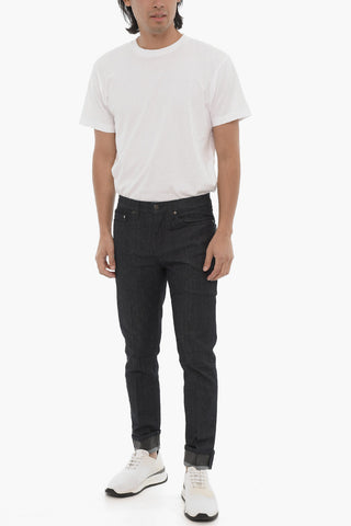 Skinny Fit Jeans with Cuffed Hem