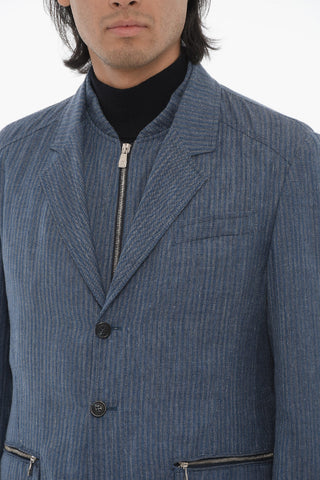 ID Blazer Multitasca in Misto Lana con Gilet Removibile