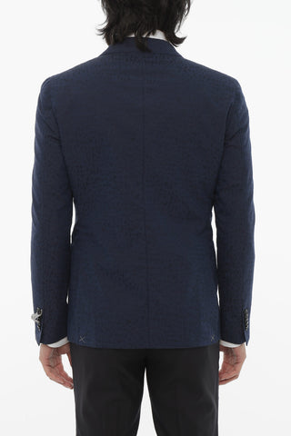 CC COLLECTION Jacquard Cotton REWARD Blazer with Peak Lapel