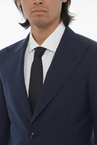 CC COLLECTION Jacquard Cotton REWARD Blazer with Peak Lapel