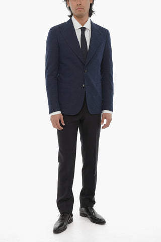 CC COLLECTION Jacquard Cotton REWARD Blazer with Peak Lapel