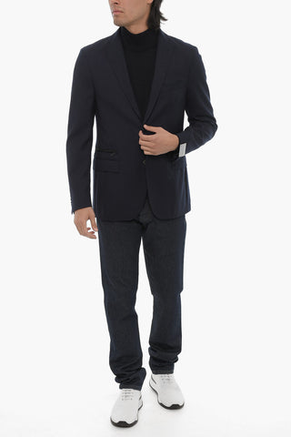 3-Pocketed GATE Virgin Wool Unlined Blazer