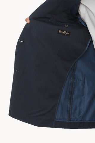 Double-breasted ACADEMY Herringbone Cotton Blazer