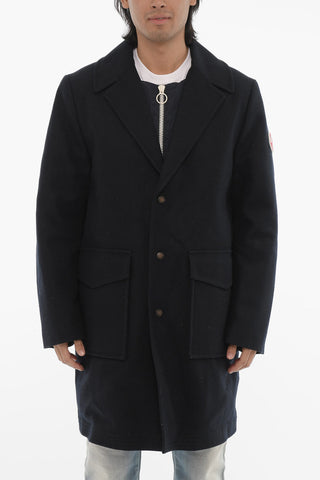 Cappotto in Lana con Bottoni Automatici 