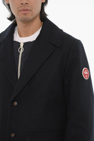 Cappotto in Lana con Bottoni Automatici 