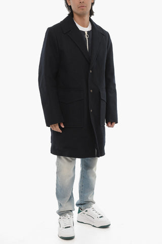 Cappotto in Lana con Bottoni Automatici 