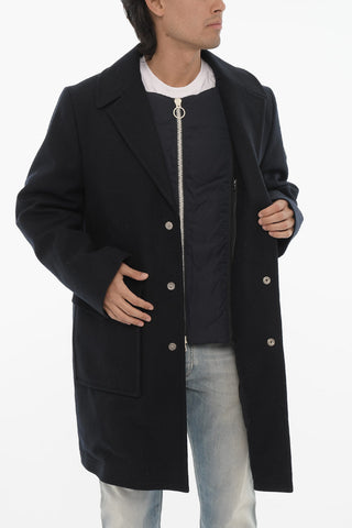 Cappotto in Lana con Bottoni Automatici 