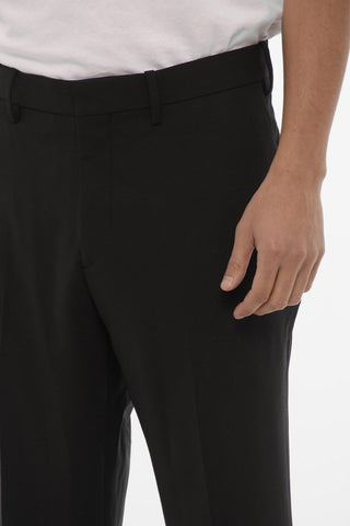 Slim-Fit-Hose in Uni mit Gürtelschlaufen