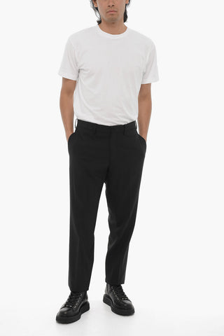 Slim-Fit-Hose in Uni mit Gürtelschlaufen