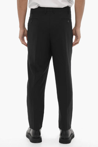 Slim-Fit-Hose in Uni mit Gürtelschlaufen