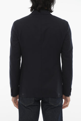 CC COLLECTION Solid Color 2-Button Blazer with Flap Pockets