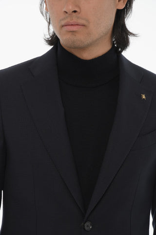 CC COLLECTION Solid Color 2-Button Blazer with Flap Pockets
