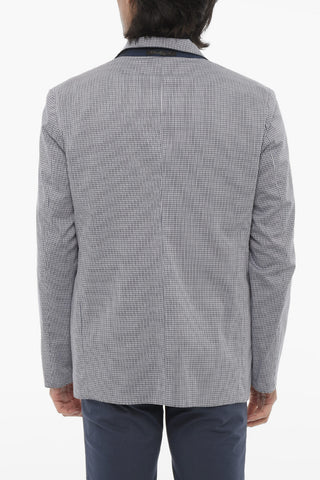ID Cotton Reversible Blazer with Pin Check Motif