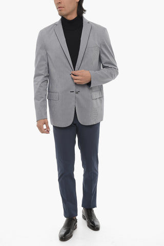 ID Cotton Reversible Blazer with Pin Check Motif