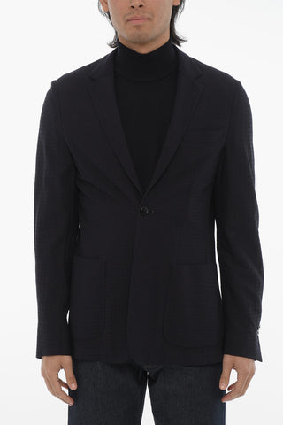 ID Blazer Sfoderato in Misto Lana Vergine