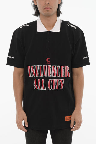 Pique Cotton INFLUENCER 3-Buttons Polo Shirt with Maxi Embroidery