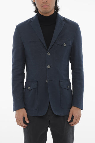 ID Blazer in Misto Cotone con Tasche Utility