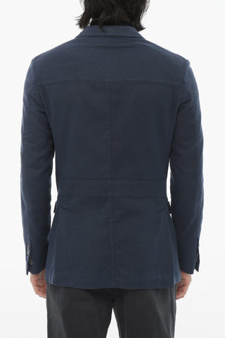 ID Blazer in Misto Cotone con Tasche Utility