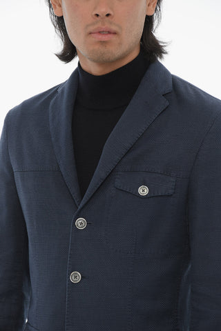 ID Blazer in Misto Cotone con Tasche Utility