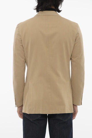 ID Silk and Cashmere Herringbone Blazer