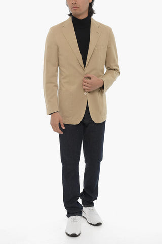 ID Silk and Cashmere Herringbone Blazer