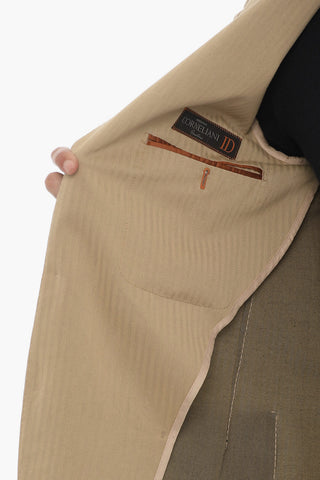 ID Silk and Cashmere Herringbone Blazer