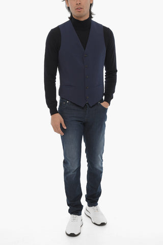 CC COLLECTION Virgin Wool RESET Waistcoat with Jetted Pockets