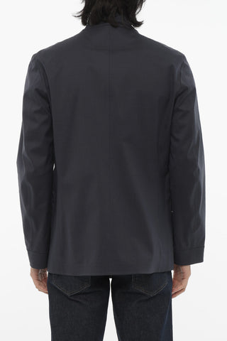 ID Cotton Blend Unlined Outewear with Hidden Closure