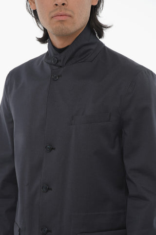 ID Cotton Blend Unlined Outewear with Hidden Closure