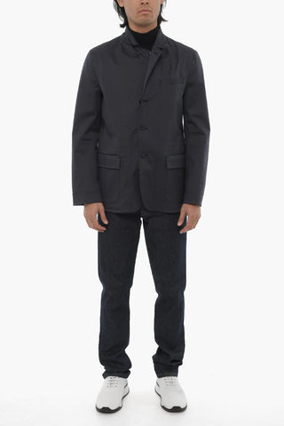 ID Cotton Blend Unlined Outewear with Hidden Closure