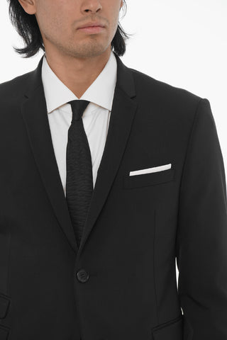 Slim Fit Side Vents Notch Lapel 2-Button Suit