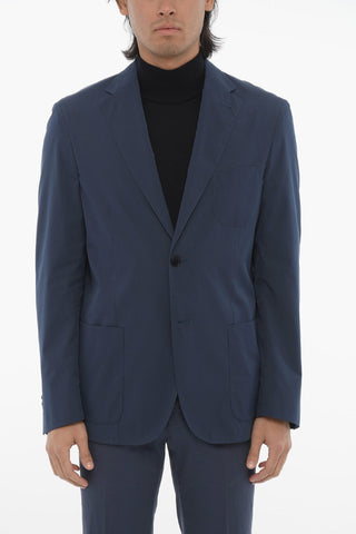 CIRCLE Cotton Blend Unlined Blazer with Patch Pockets