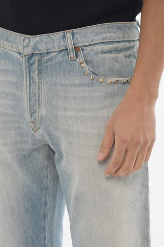 ROCKSTUD UNTITLED 06. 18cm Stonewashed Denim Jeans