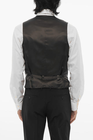 CC COLLECTION Double-Breasted CERIM.REWARD Jacquard Wool-Blend Vest