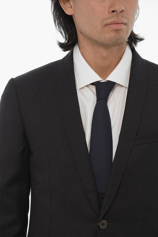 Abito 3 Pezzi con Gilet CERIMONIA ACADEMY in Lana Vergine Uno Spacco Collo Sciallato