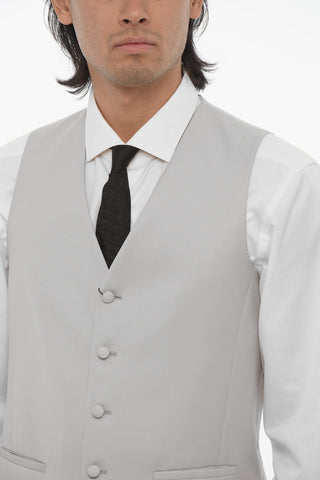 CC COLLECTION Virgin Wool CERIM.RESET Waistcoat with Jetted Pocket