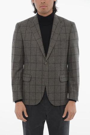 CC COLLECTION Blazer in Misto Lana con Motivo Windowpane