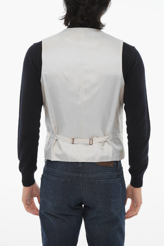 CC COLLECTION Gilet CERIM.RESET in Misto Lana con Tasche a Filo