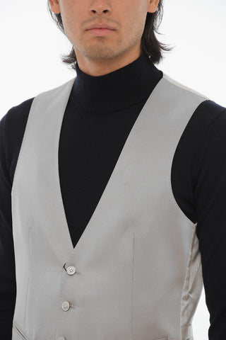 CC COLLECTION Gilet CERIM.RESET in Misto Lana con Tasche a Filo